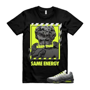 Air Max 95 Big Bubble Neon Yellow Black Cool Grey 2026 OG T Shirt Match ENERGY