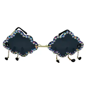 7034 | Novelty Cloud Sunglasses with Rain Drop Accents