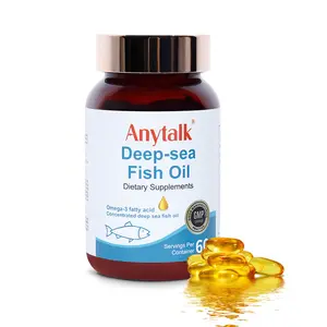 Anytalk-Deep-sea Fish  Oil Softgel 60 capsules Edible Supplement Fitness Dietary Healthcare Acid Vitamin