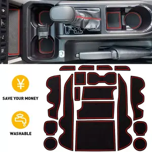 18-Piece Interior Liner Set for 2016-2022 Toyota Tacoma – Cup Holder, Console & Door Pocket Inserts