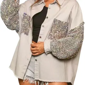 Sequin Sleeve Shacket
