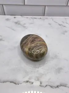 Black Moonstone Crystal Palm Stone - Spiritual Energy Healing and Harmonizing Crystal