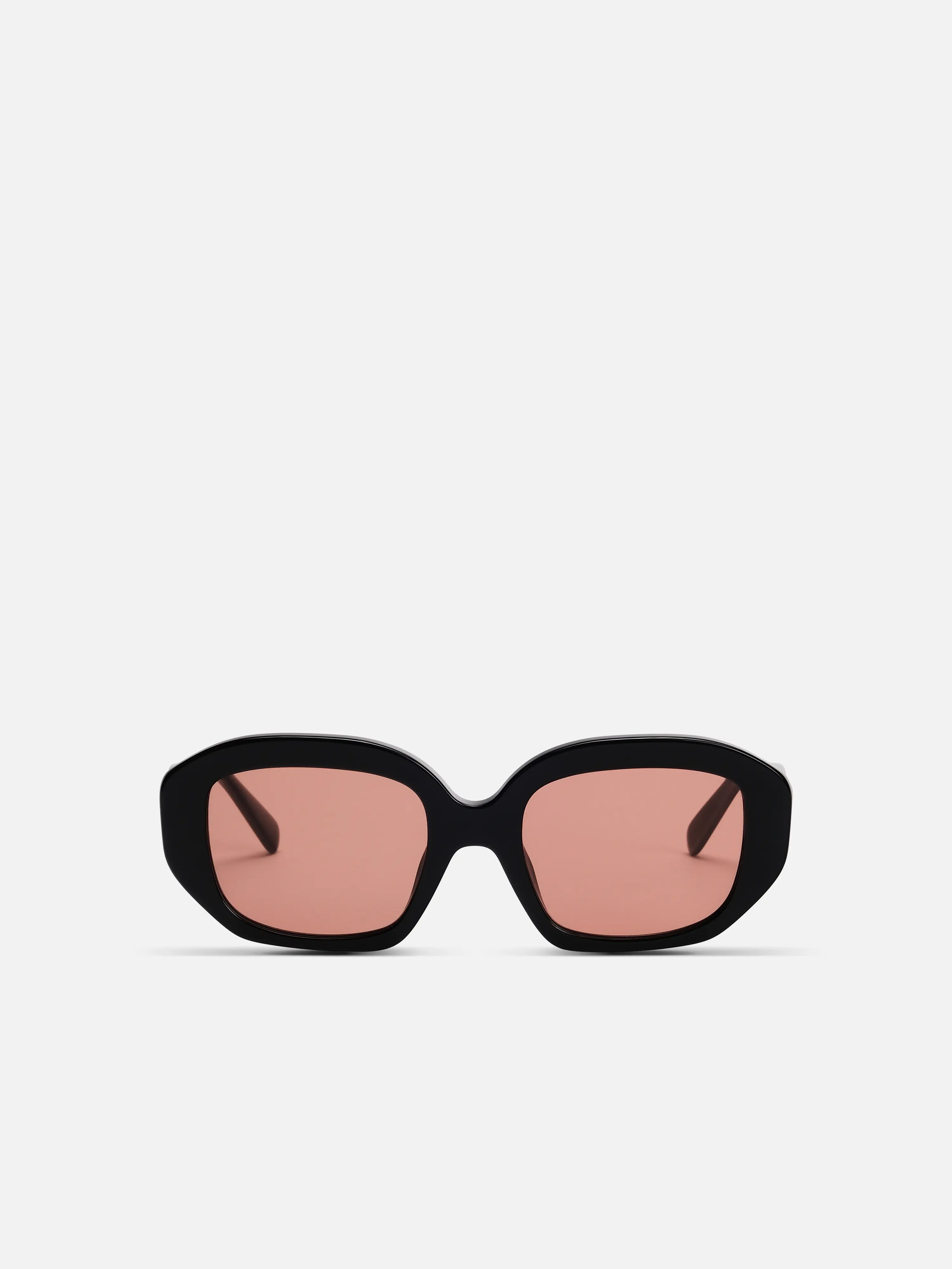 BEAU in Black Acetate Amber Brown Sunglasses
