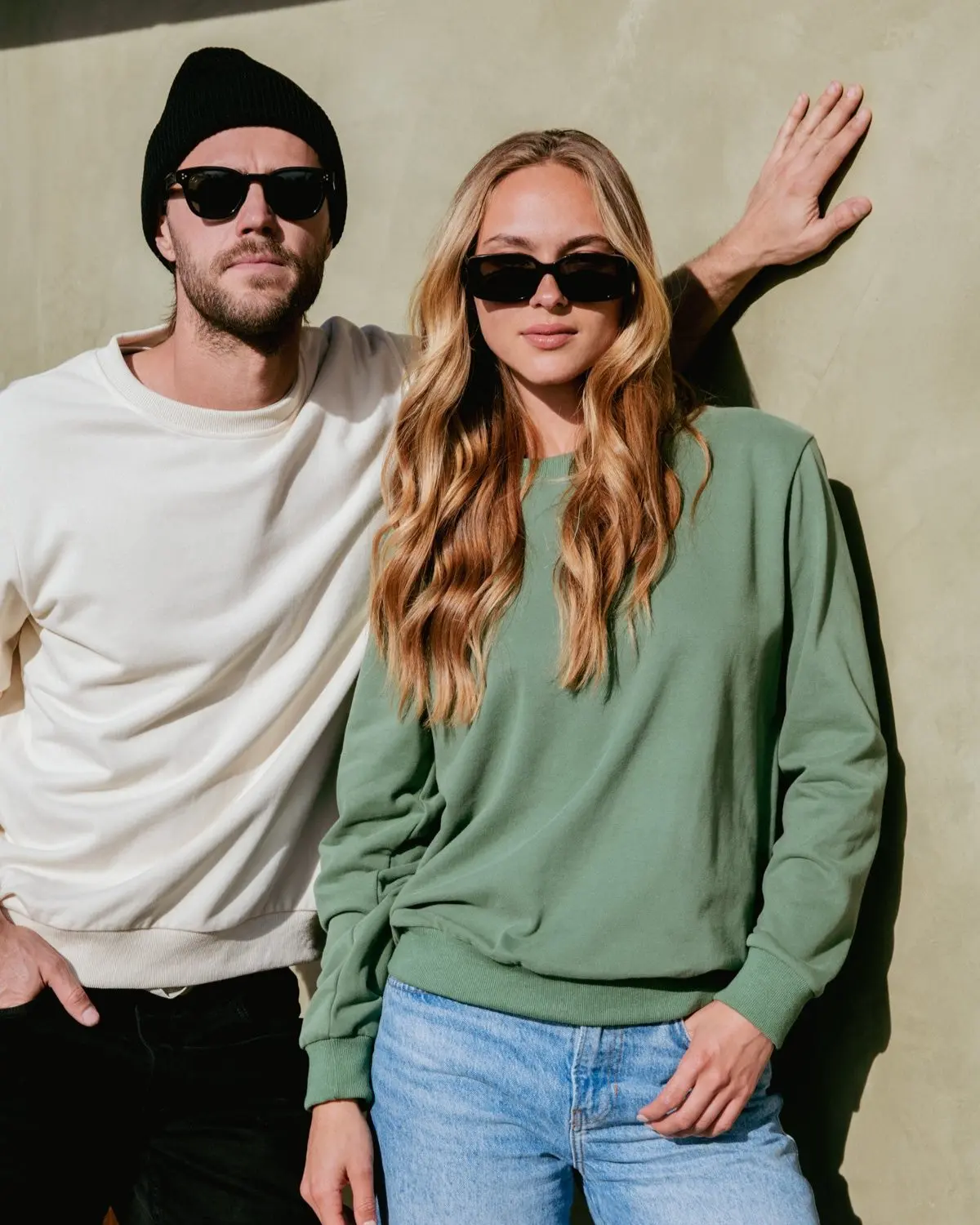 Destination Premium Unisex Crew Sweater Leaf Green