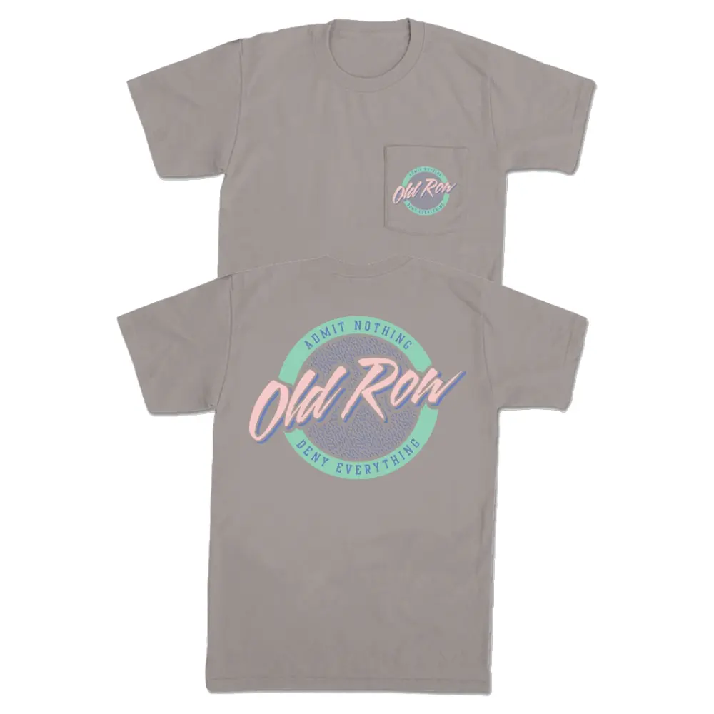 Old Row Men's Grey Circle Logo Pocket T-Shirt WROW3259