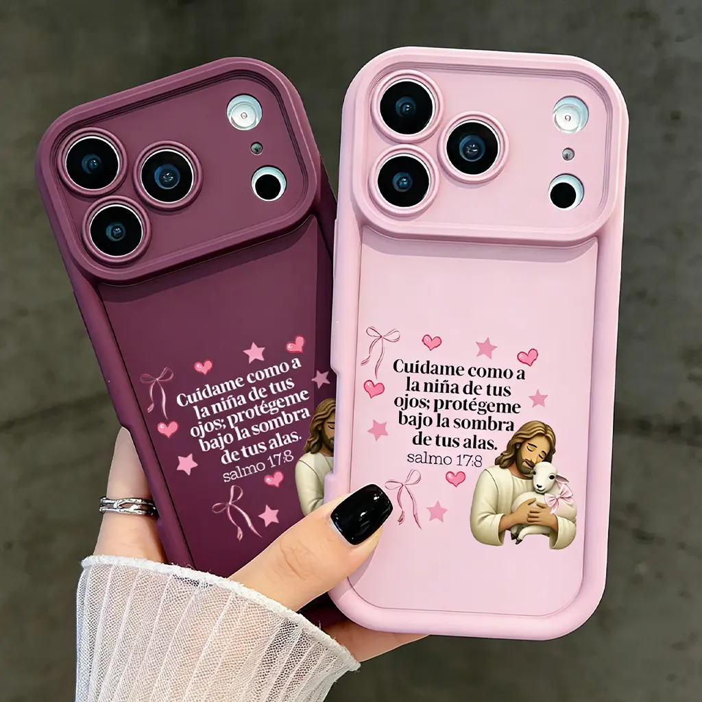 Faith & Love Phone Case for iPhone 17 17 Pro Max 17 Air 16 15 14 13 12 11 Soft TPU Shockproof Christian Protective Cover Cute Sheep Gift Smartphone Case TYJT260409029