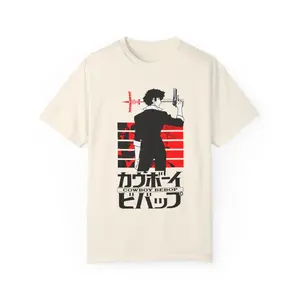 Cowboy Bebop T-Shirt, Anime Unisex Garment-Dyed T-shirt , Vintage anime Tee