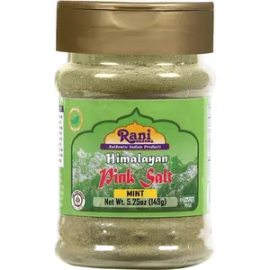 Rani Himalayan Pink Salt Mint Flavor (84 Essential Trace Minerals) 5.25oz (149g) PET Jar ~ All Natural | Vegan | Gluten Friendly | NON-GMO | Indian Origin