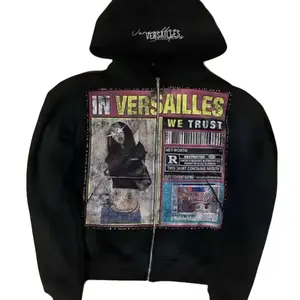 Retro Fashion Printed Pattern Hoodie Y2k Gothic Street Clothing Men and Women Loose Casual Sportswear k pop clothes