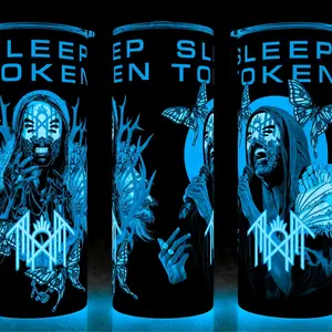 Glow in the Dark Sleep Token - Vessel - Rock Band Cup Mug Tumbler 20oz Drinkware Stainless Steel Insulated  Reusable Portable Beverage Flasks