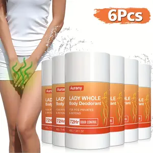 6-Pack Women's Underarm Body Antiperspirant Lotion - Long-lasting Freshness, Controls Underarm and Intimate Area Odor, Contains Olive and Sweet Almond Extracts, Moisturizing Formula, 72-Hour Deodorant Cosmetic Cleanser deodorant