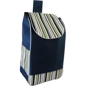 Oxford Cloth Shopping Bag, Spare Shopping Bag, Folding Trolley Shopping Bag, Reusable, Heavy-Duty Replacement Bag for Shopping Trolley