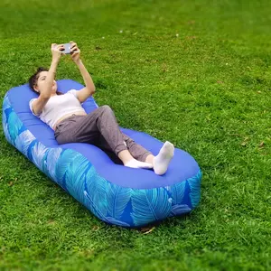 Summer Essential Poolside Inflatable Sofa Bed, Easy Inflate, Large Size 74.80" X 29.53" X 21.65", Storage Bag Included, Durable Polyester Material