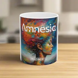 Bliz Beats Amnesia Ceramic Mug, (11oz) Reusable Washable Coffee Drinkware