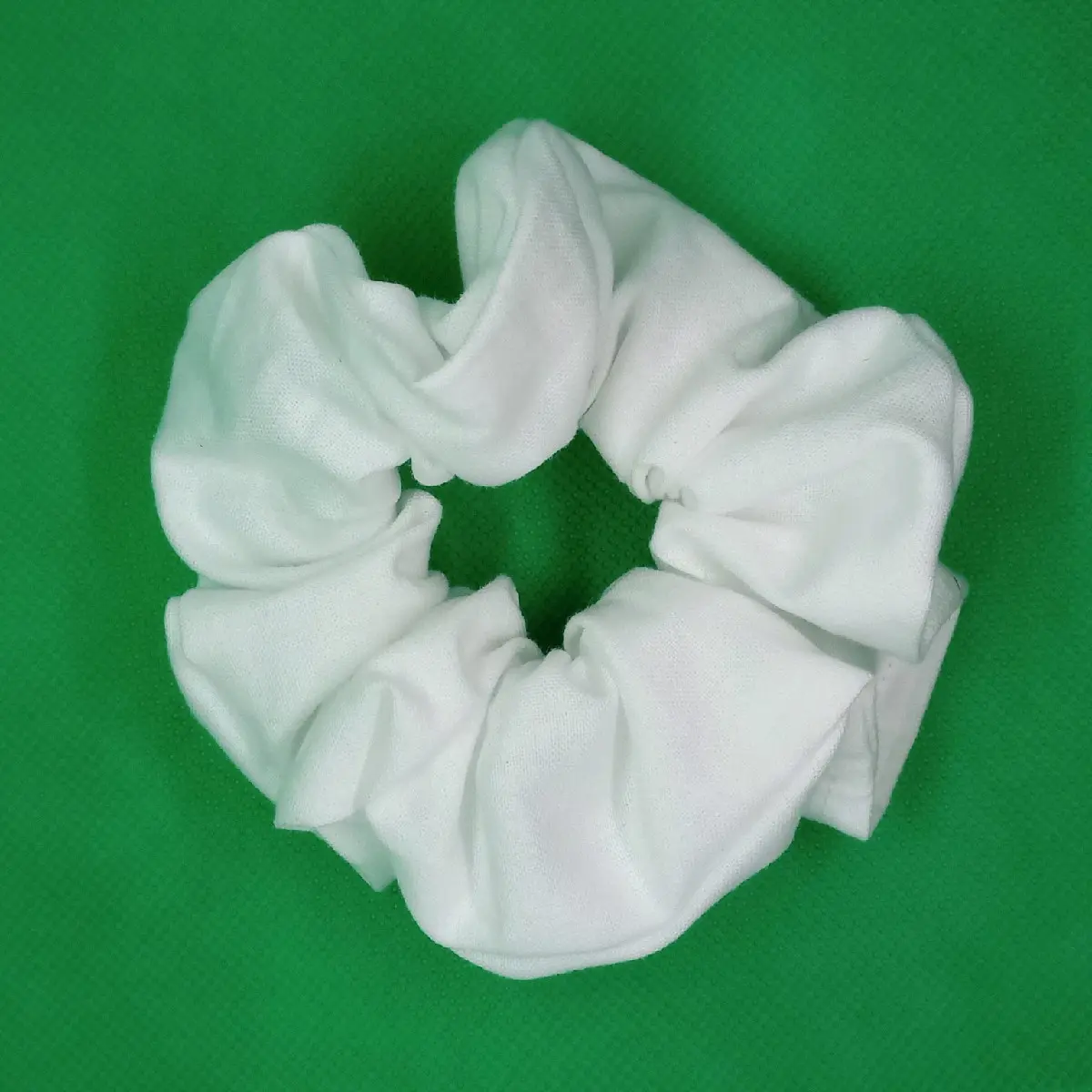 Unisex Plain Cotton Fabric Scrunchie - Gentle on Hair, Soft, Elegant Everyday Casual Hair Accessory, Softness, Basic
