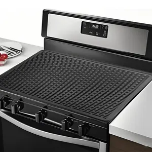 Heat-Resistant Silicone Stove Top Cover, 28x20 Inch Non-Slip Stovetop Protector, Easy Clean Dish Drying Mat for Kitchen Use