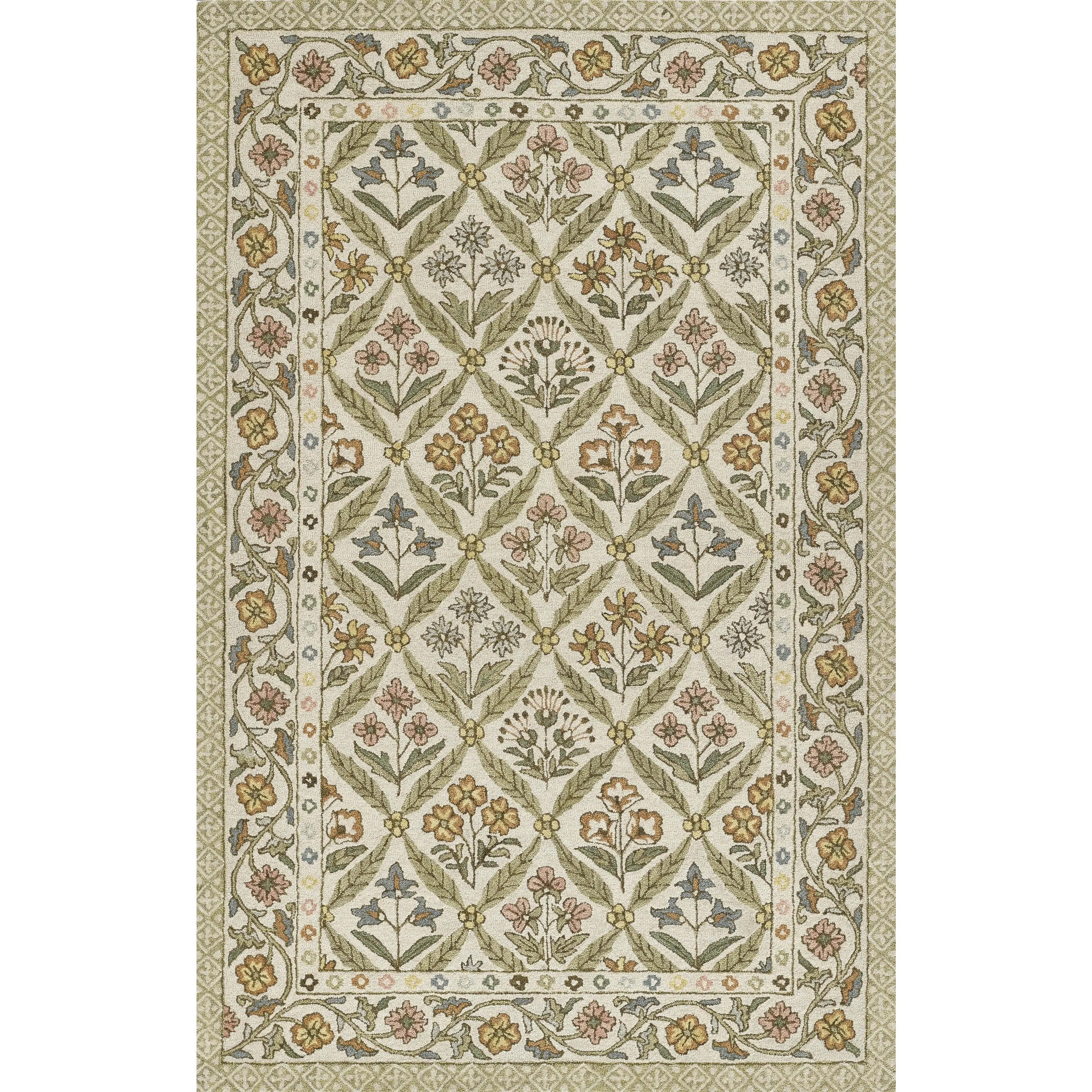Momeni Cotswold COT-1 Green Traditional Hand Tufted Rug