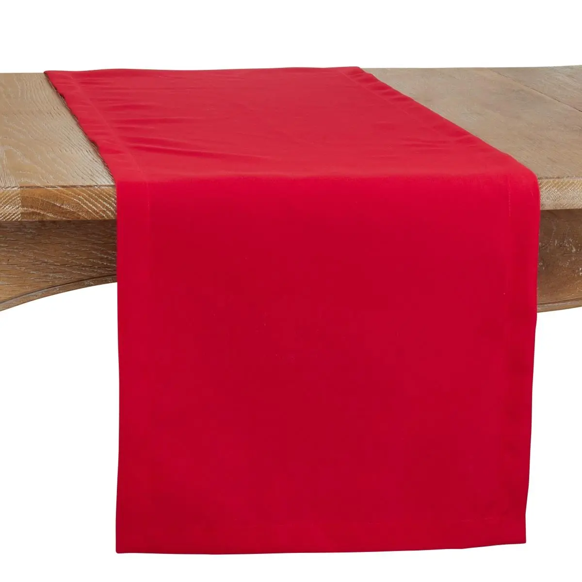 Oblong Shape Everyday Table Runner - 16x90 in., Casual Design, Red Kitchen Linen Household Textile