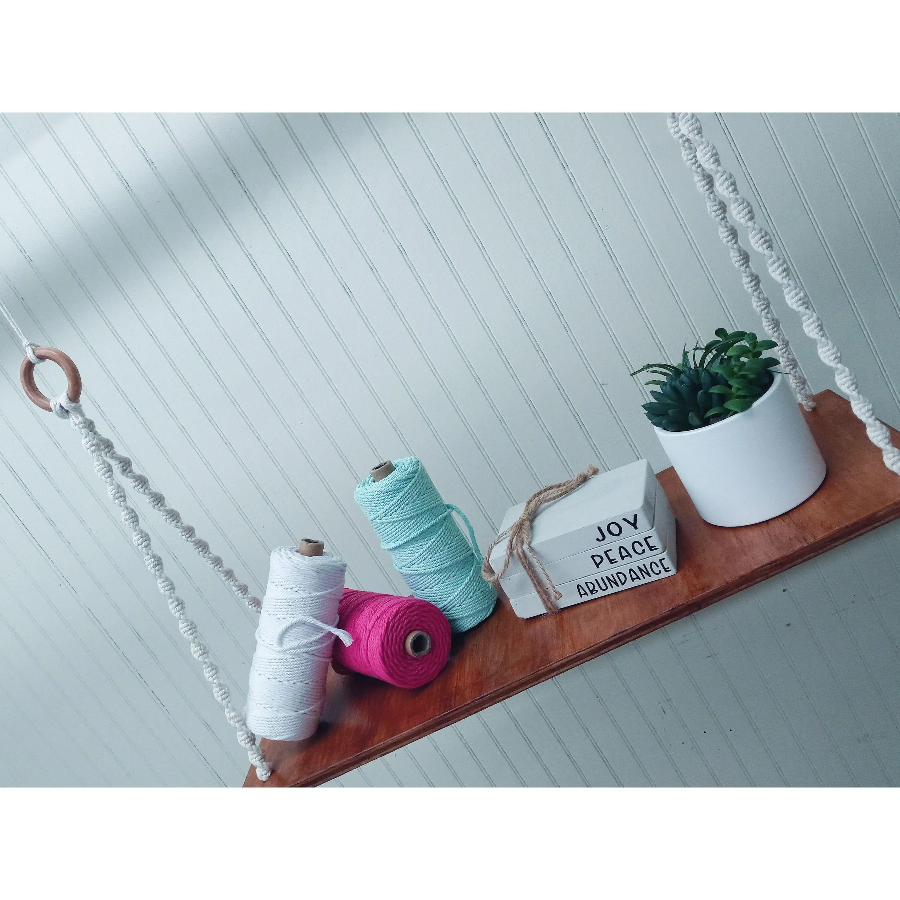 Macrame Shelf, Macrame Hanging Shelf, Macrame Single Tier Shelf, Home Decor, Boho Decor