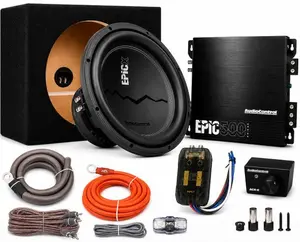 AudioControl Complete Bass Bundle | 12" DVC Subwoofer, 500W Monoblock Amplifier, Box & Amp Kit