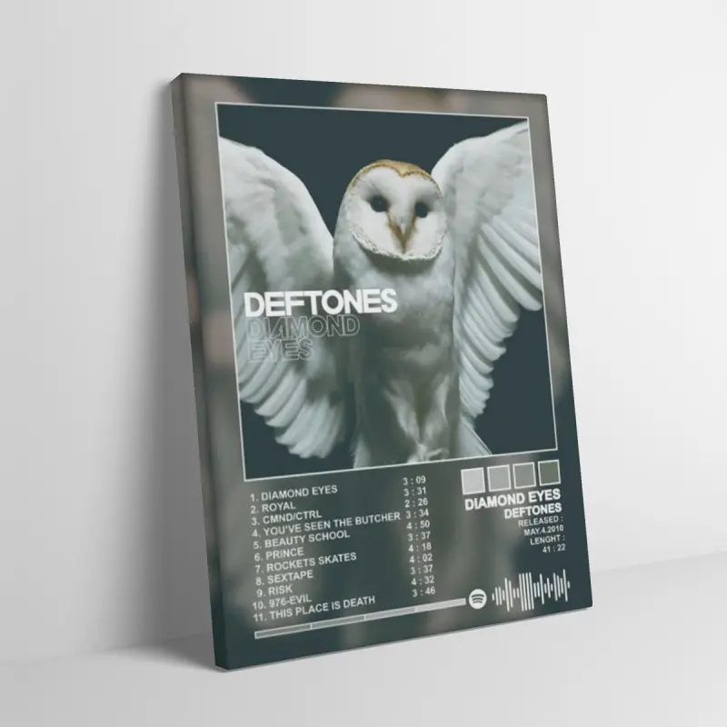 Deftones Diamond Eyes Album Cover Black Flash Style Wall Art Canvas Painting Adult Fans Mid-century Modern Aesthetic Home Decor Decoration Nu Metal Music Print Poster Graphic Prints
