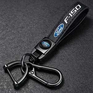 Genuine Leather Car Keychain for Ford F-150 -  Luxury Keyring Gift, Gift for Men/Women, Durable & Stylish Accessories (USA Stock) Car Keychain Set tiktokshopspringglowup