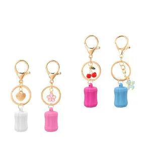 Reusable Silicone Keychain Lip Balm Clip for Travel, Gym, and Skincare Organization