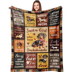 Dachshund Gifts Blanket, Dachshund Gift for Women, Weiner Dog Gifts for Women, Dachshunds Themed Present, Gift for Dachshunds Owners Lovers Birthday Christmas Valentines Mothers Day