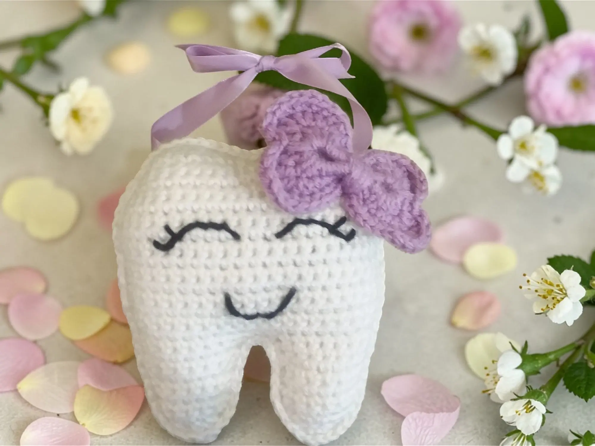 Handmade Crochet Tooth Fairy Pillow