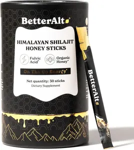 Pure Himalayan Shilajit Sticks with Organic Honey, Saffron | Easy to Consume Shilajit| 30 Sticks for Energy Boost & Immune Support, 85+ Trace Minerals, 75%+ Fulvic Acid