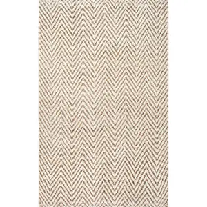 Vania Chevron Jute Area Rug