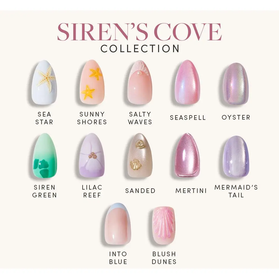 Glamnetic Siren's Cove Press On Nail Collection Glamnetic Siren's Cove Press On Nail Collection