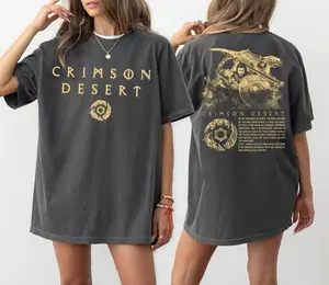 Crimson Desert shirt, RPG Game Tee, Macduff, Pywel, gold vintage gamer gift