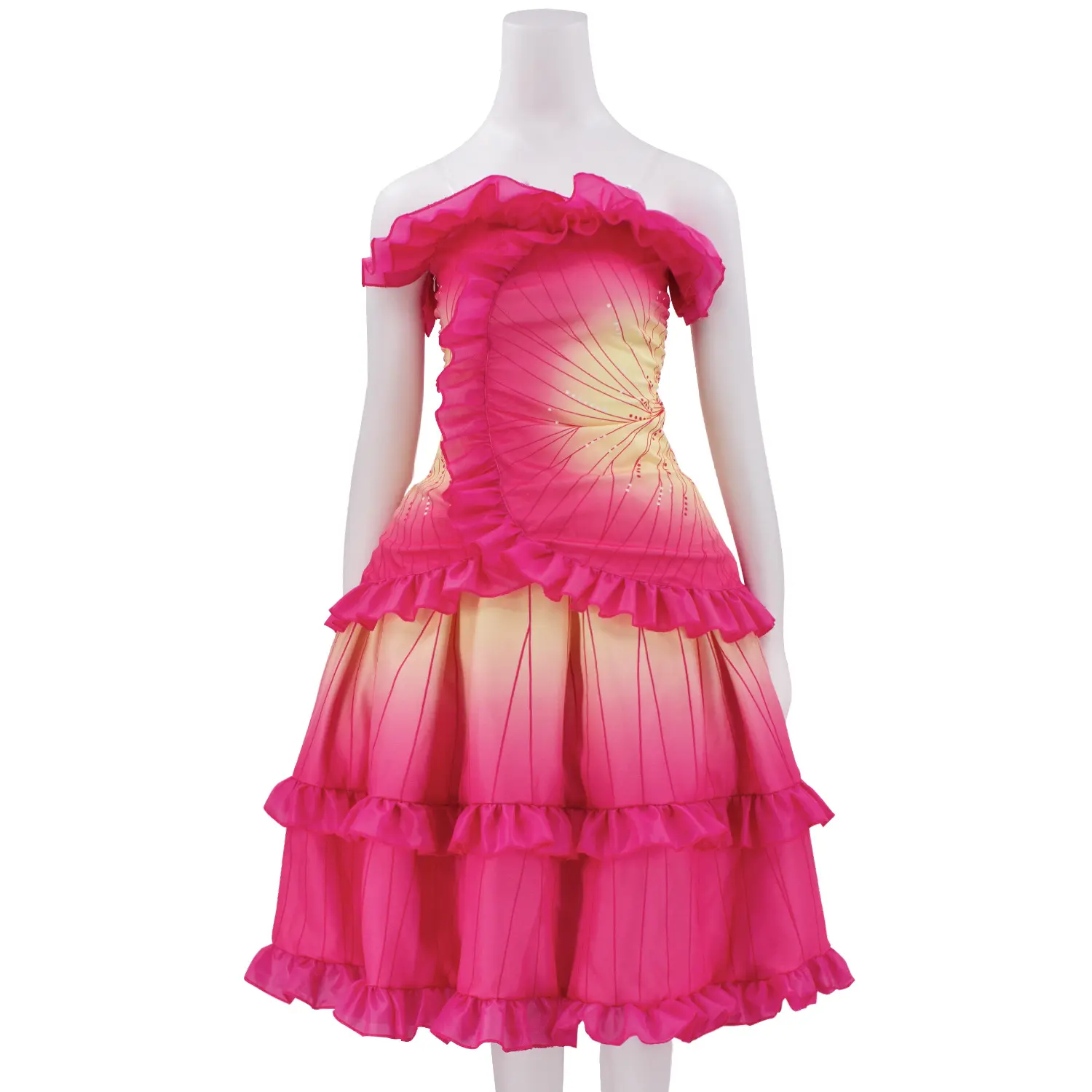 Women‘s Glinda The Good Witch Flower Ballroom Dress Costume for Halloween