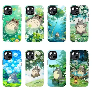 Totoro Underwater Lotus Pond Phone Case - Whimsical Studio Ghibli Cover-for iPhone17 ProMax /16/15/14/13/12/11 Plus for Samsung phones, suitable for both men and women,  Perfect Gift for Women Men.A gift for the fans