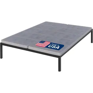 Premium 38 mm split wood bunkie board for a full-size bed — 2-piece under-mattress support boards, fully assembled, fabric ventilation cover — replaces wooden slats or box springs for bed frames