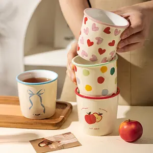Style Heart Ceramic Mug, Cup, Perfect for Coffee Milk Tea Cold Drinks, Home Office Use, Holiday Gift Birthday Present