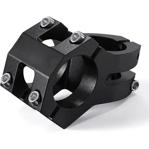 Bike Stem, 31.8mm MTB Stem, 45mm Short Bike Stem, Sandblasted Matte Finish, CNC 6061-T6 Aluminum Alloy with Anodized Coating, -Resistant for Mountain/Road/BMX Bikes (Black)