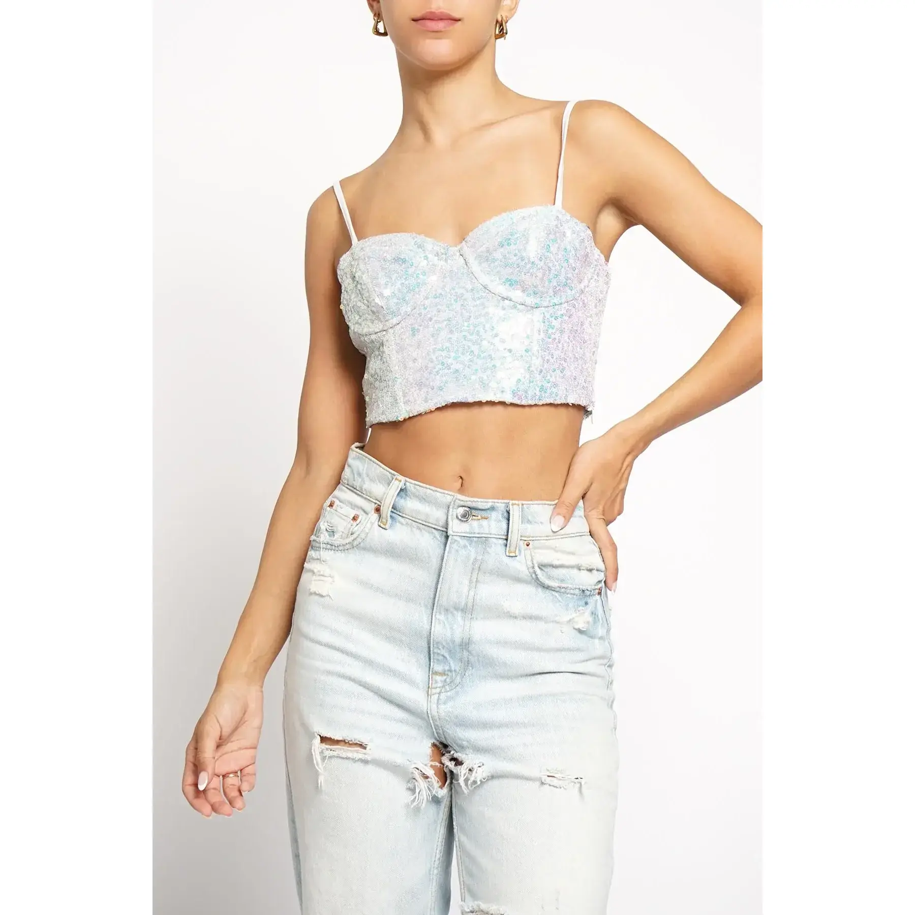 Women's Sequins Bralette Top - GST2553