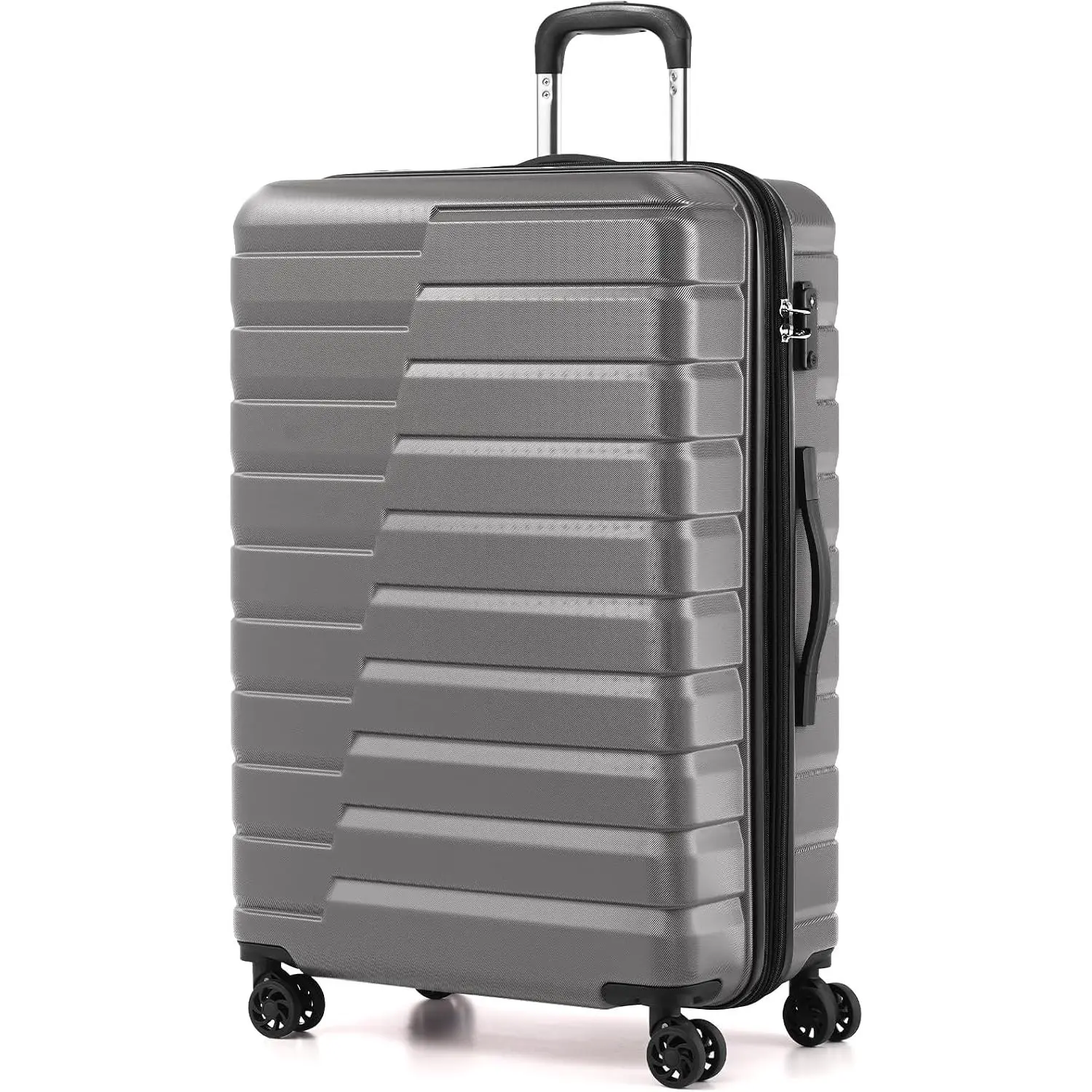 Coolife 28" Travel Luggage Bags - Expandable Hard Sided Luggage with Spinner Wheels, Lightweight Durable ABS+PC Shell, 360° Wheels, TSA Lock, 15% More Packing Space, Beveled Edges, Security for Long Trips, International Travel