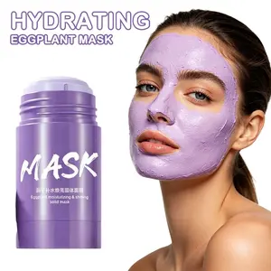 Purple Clay Mud Stick Mask - Deep Cleansing & Pore Purifying Face Mask Stick, Absorbs Excess Oil, Helps Reduce the Look of Pores, For Glowing Skin, Hydrating Mask, 40g