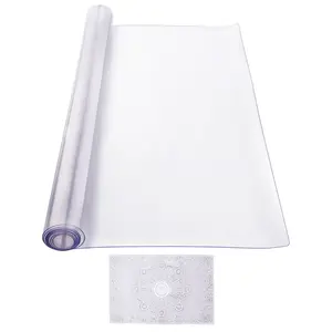 VEVOR Plastic Table Cover, 40 x 80 Inch 2.0 mm Thick Clear Table Protector, Rectangle PVC Desk Mat, Waterproof & Easy Cleaning Desk Pad Tablecloth, for Office Dresser Dining Room Table Night Stand