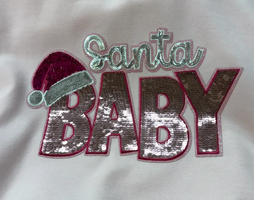 Santa Baby Light Pink Sweatshirt