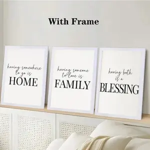 Optional Wooden Frame Christian Text Simple Minimalist Bible Living Room Decorative Decoration, Home Protection Religious Art, Wood Material, Made in China