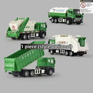 Alloy Garbage Truck Sweeper City Cleaning Vehicle, Engineering Toy Car with Realistic Features for Kids Ages 3-12, Parent-Child Interaction, Interactive Play, Indoor Outdoor Gift