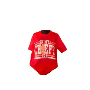 In My Chiefs Era Cotton Short Sleeve Women's Crewneck Top - Comfortable Streetwear Style Breathable Tshirt Everyday Casual Womenswear