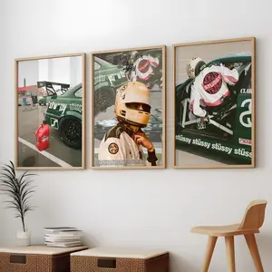 Racing Posters / Set of 3 / Race Car / Trendy Retro Vintage Racing / Hypebeast Fashion /  Printable / Wall Art Decor / Digital Print / Gift