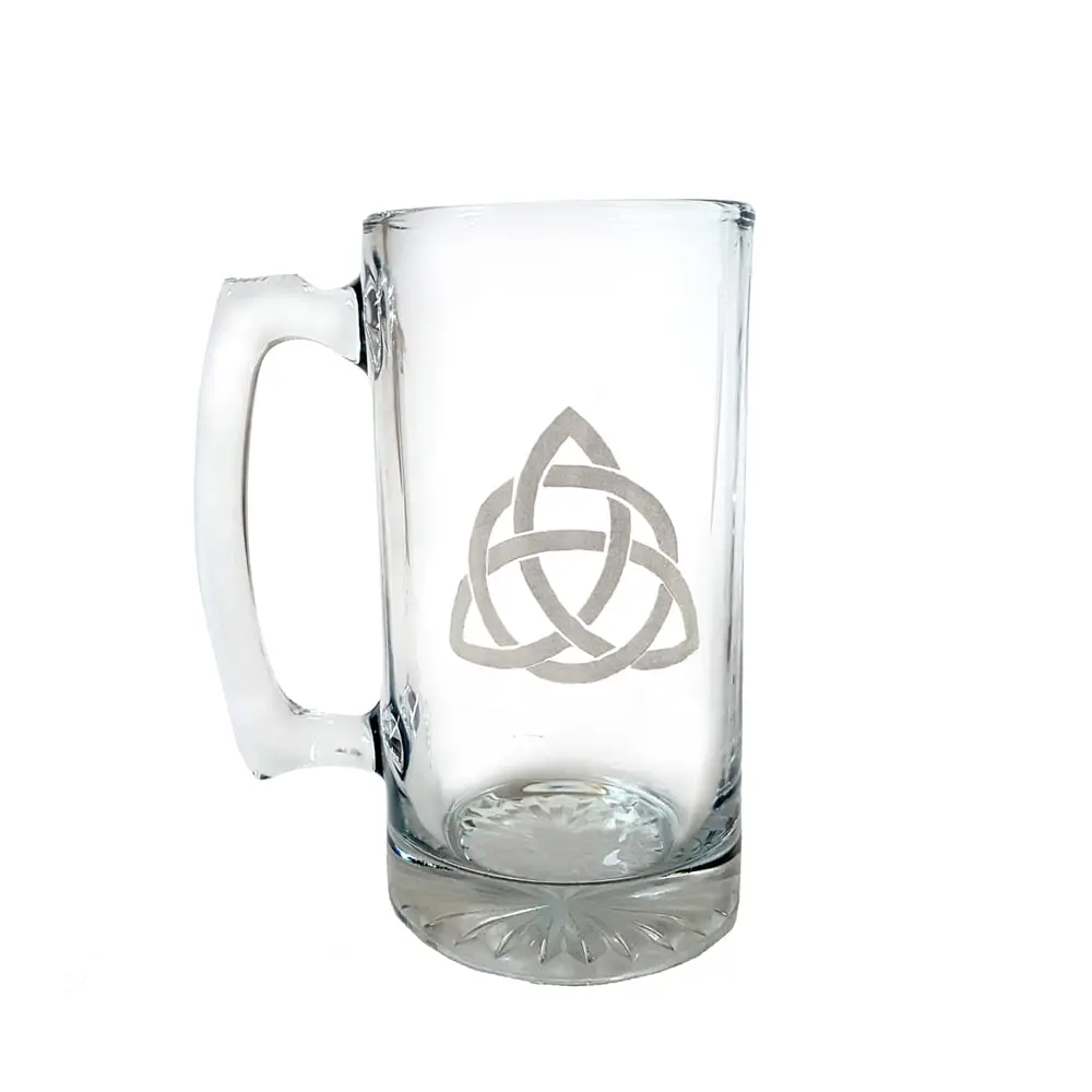 Lyoncraft LSTR01 26 oz Trinity Knot Engraved Stein Glass