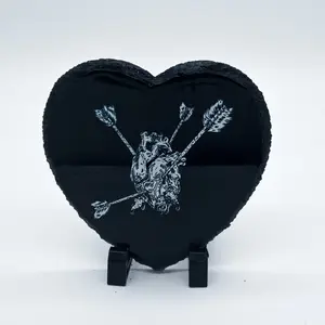 Anatomical Heart on Stone Slate