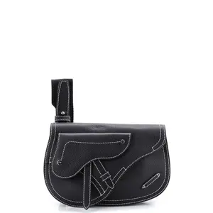 Pre-owned Dior material Messenger Bags Christian Saddle Messenger Pouch Leather by Rebag